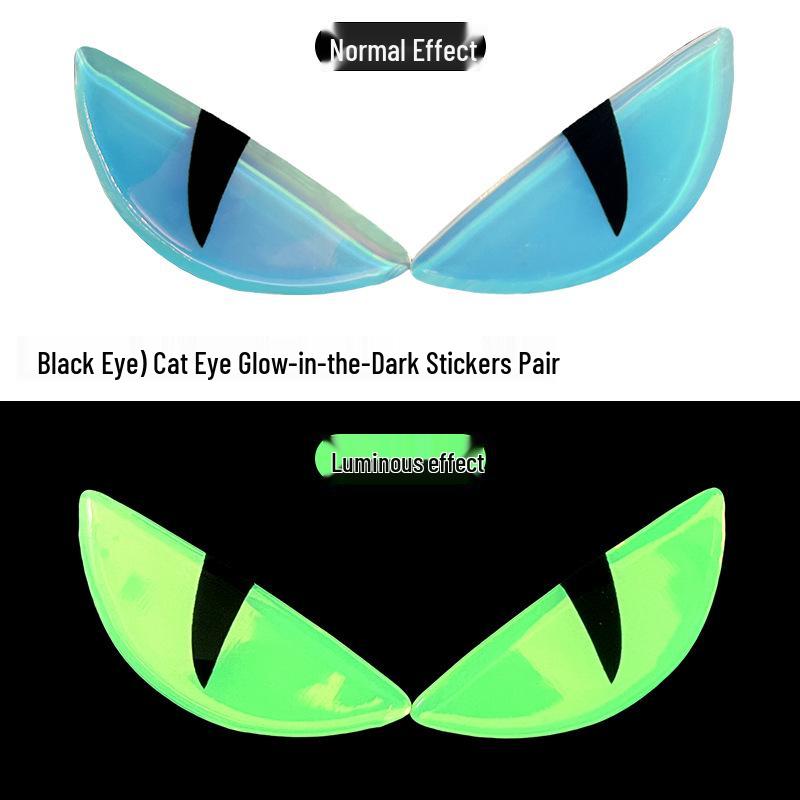 3D Luminous Devil Cat Eye Motorcycle Decal