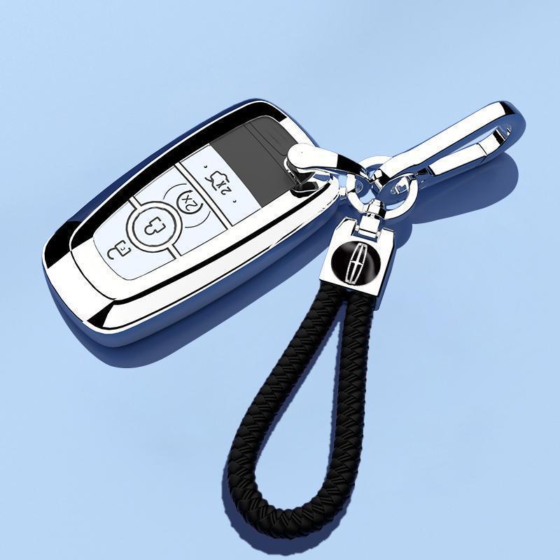 Elegant Black Knight Key Case for Lincoln Aviator 20-22: Premium Protective Hanging Shell Bag