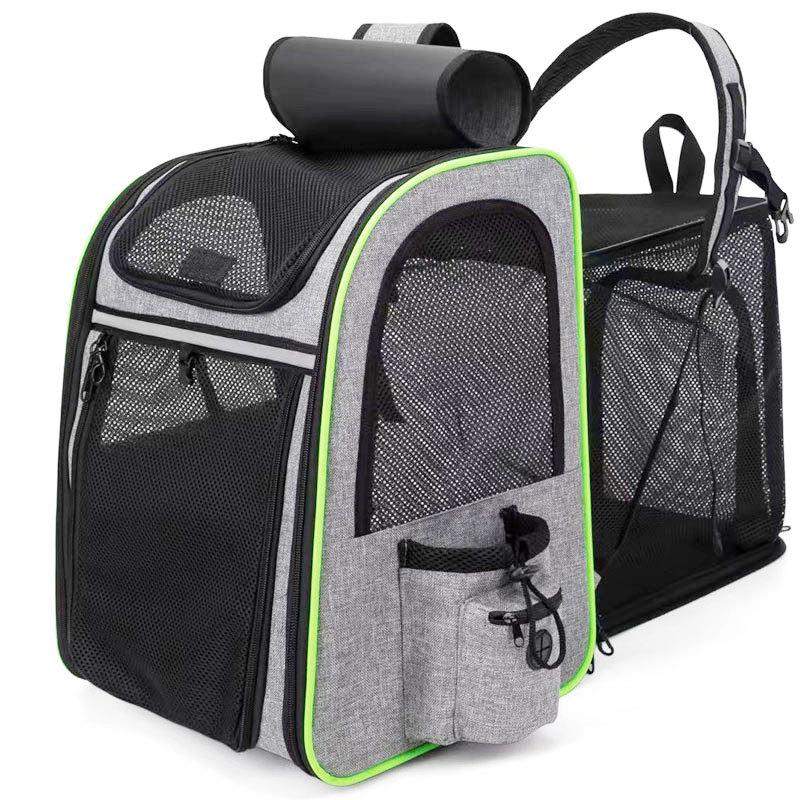 Expandable Breathable Pet Backpack for Cats & Dogs – Foldable, Large Capacity, Ideal for Travel