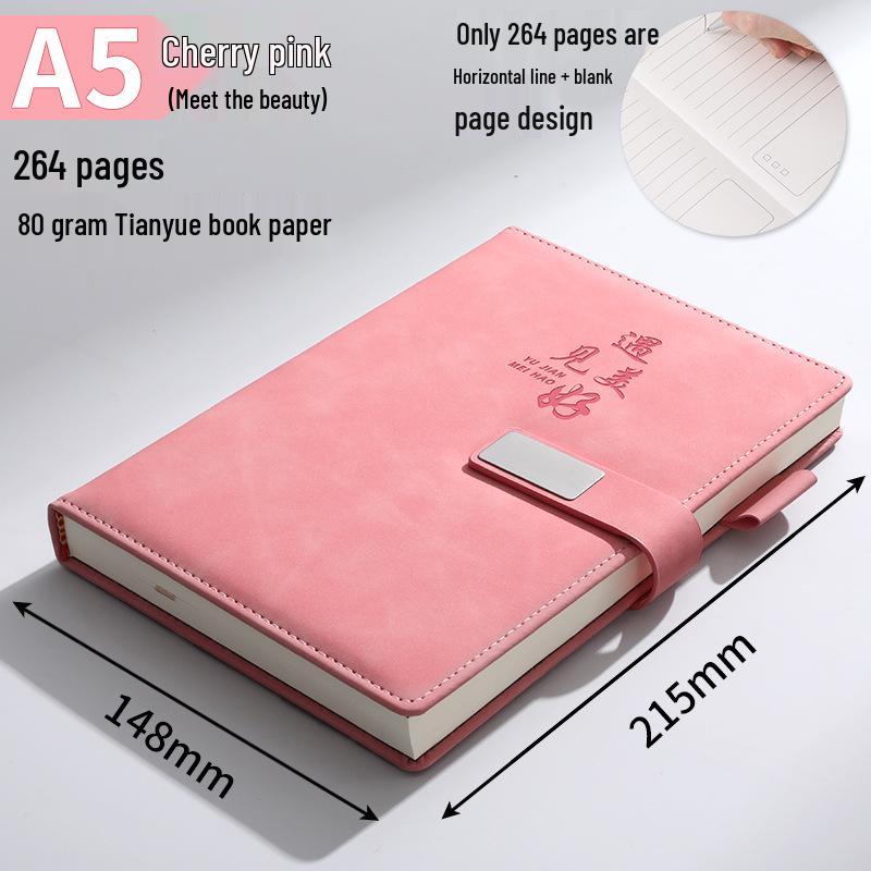 Custom B5 Notebook Gift Set with Thickened Cover, A5 Business Diary, and Logo Printing.