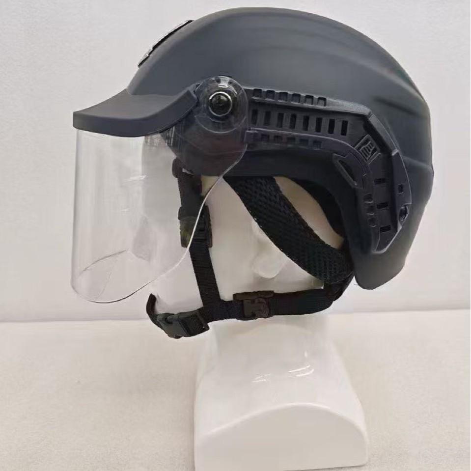 

Tactical Riot Helmet with Visor, Cut-Resistant Flame-Retardant Neck Protector