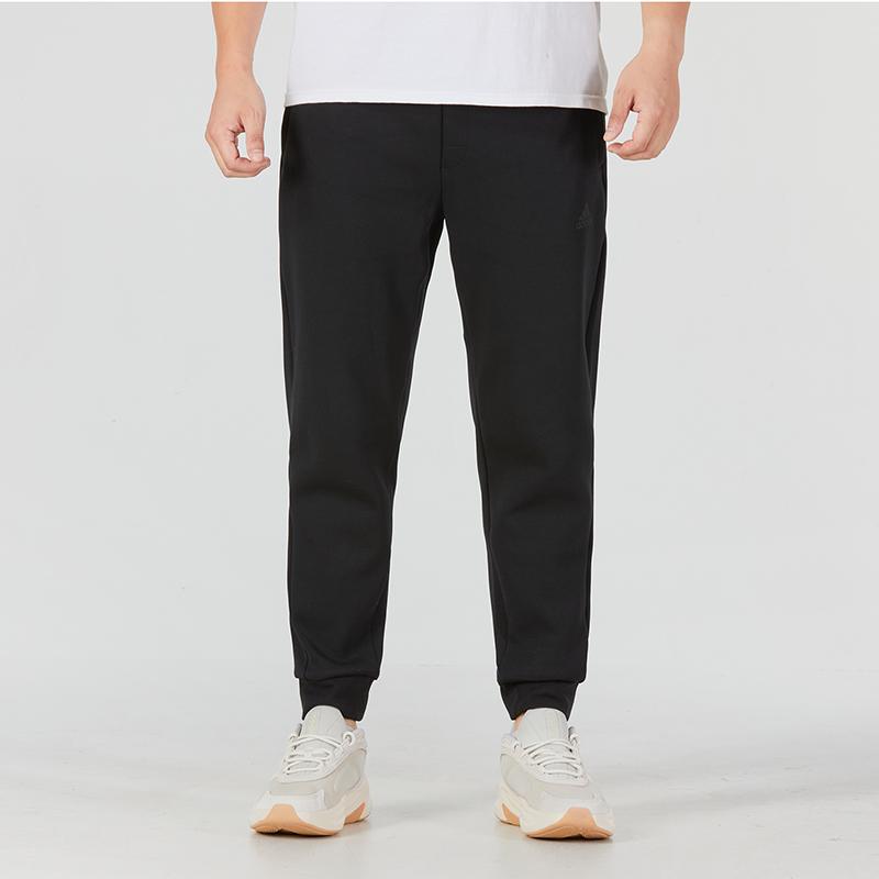 Adidas MUST HAVES Knitted Sweatpants Men's Black Moderate Cuffed Pants (Unisex) Knitted Sweatpants HM2968
