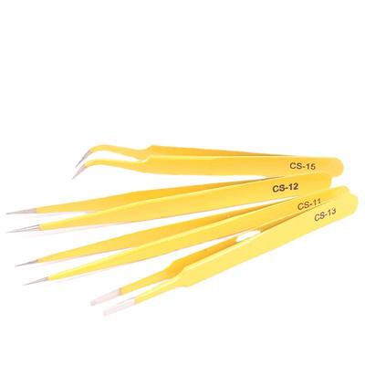 "Stainless Steel Anti-Static Precision Tweezers for Bird's Nest, Hair, IC Foot, Manicure, and Eyelash Grafting"