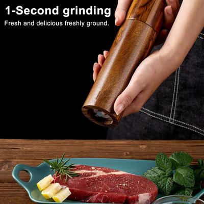 1/2 Stück Pfeffermühle Holz Salz Pfeffer Mahlset mit einstellbarer Körnung Nachfüllbare Keramikkern Manuelle Mühle Küchen Gewürzmühle