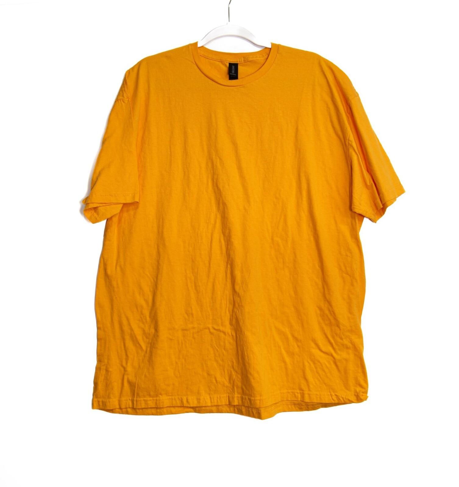 Gildan Softstyle Mens Yellow Crewneck T-Shirt Short Sleeve 100% Cotton Size 2XL XL