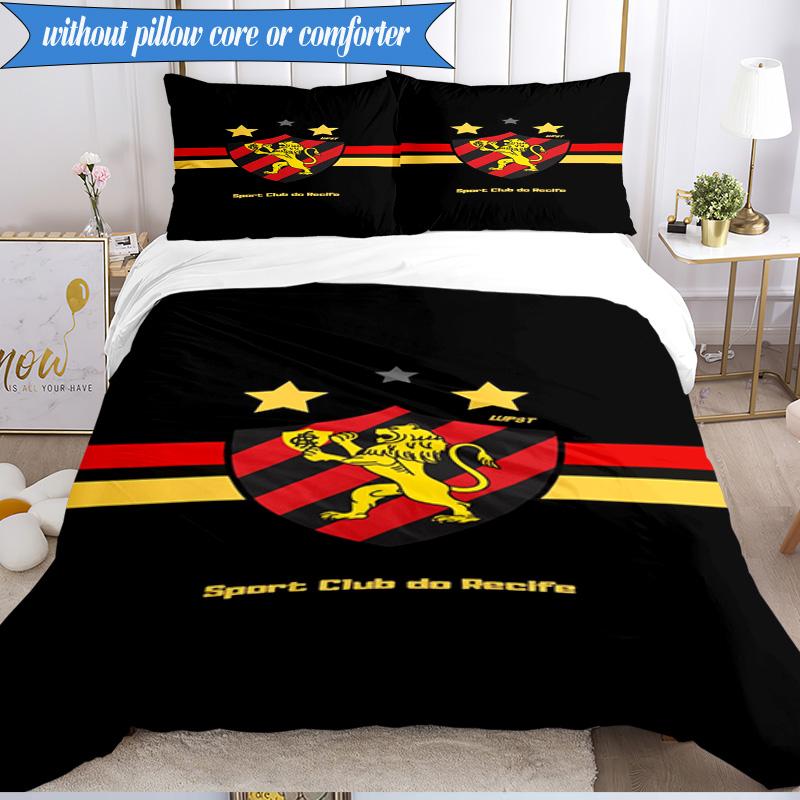 Football Club Emblem lion 3pcs K-pop music group Bedding set,Ideal for Bedroom, Dormitory,Including Duvet Cover And 2pcs Pillowcases,Fan gifts