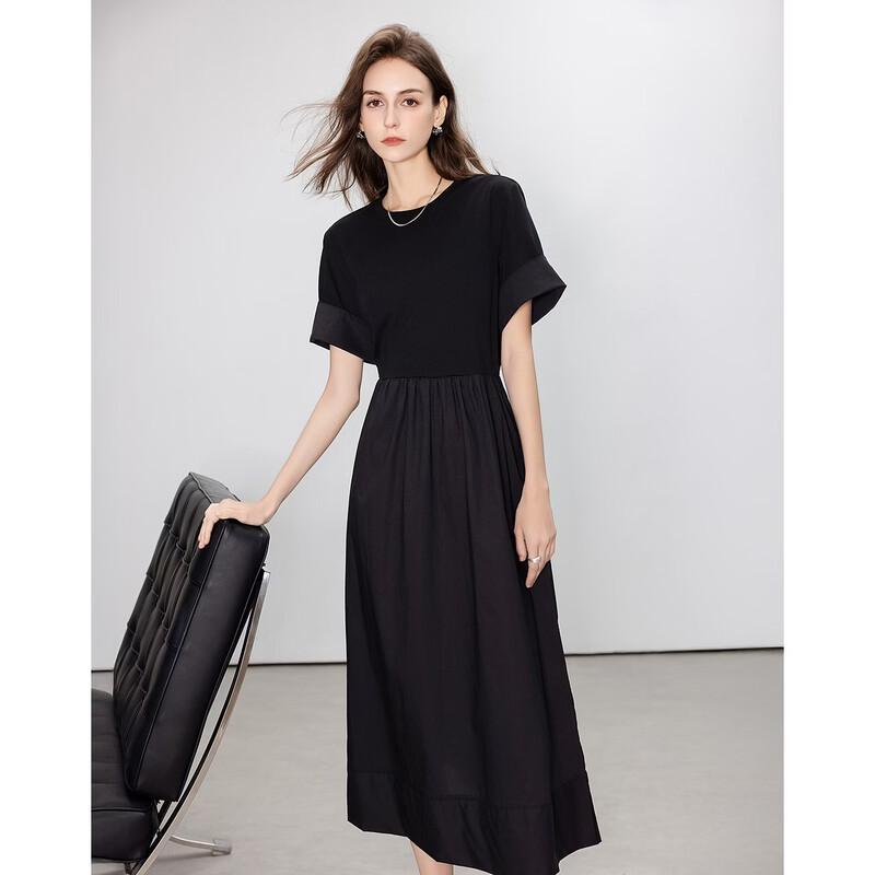 Women's French Style Cotton A-Line T-Shirt Dress