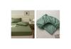 Solid Color Cotton Fitted Sheet & Pillowcase Set - Single Bed Mattress Protector