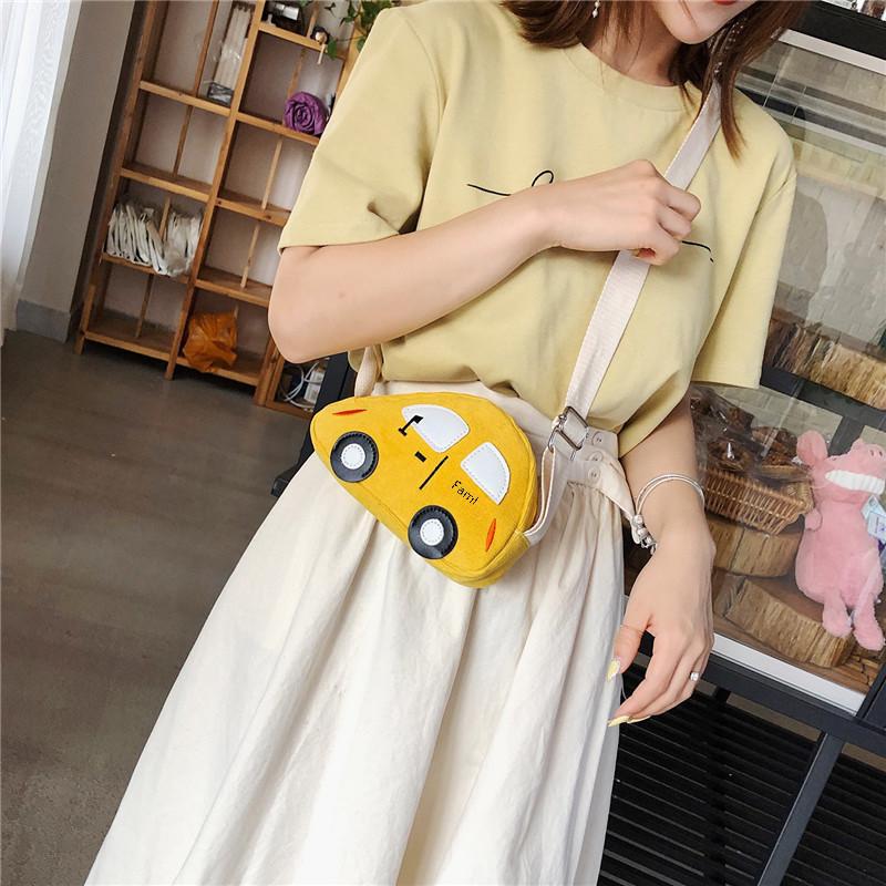 Car Bag Shoulder Childrens Canvas Bag Adjustable Shoulder Strap Zipper Design