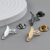 Stainless Steel Hummingbird Brooch Men Cute Animal Design Jewelry Wedding Men's Shirt Suit Badge Lapel Pins Accessory
