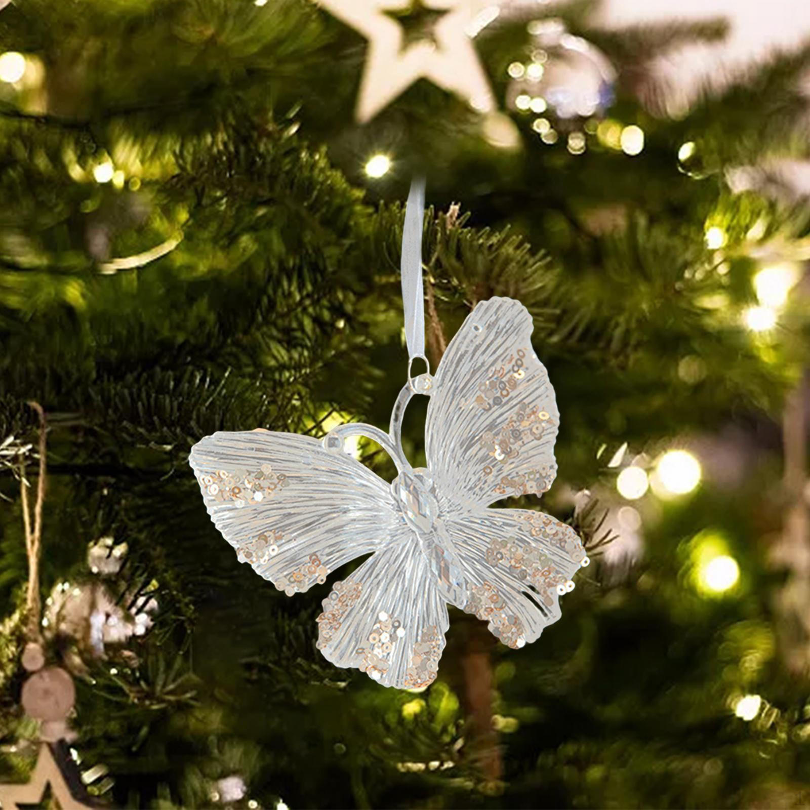 

Рождественская елка подвеска акриловый орнамент ремесло DIY подвесное украшение для праздника Butterfly