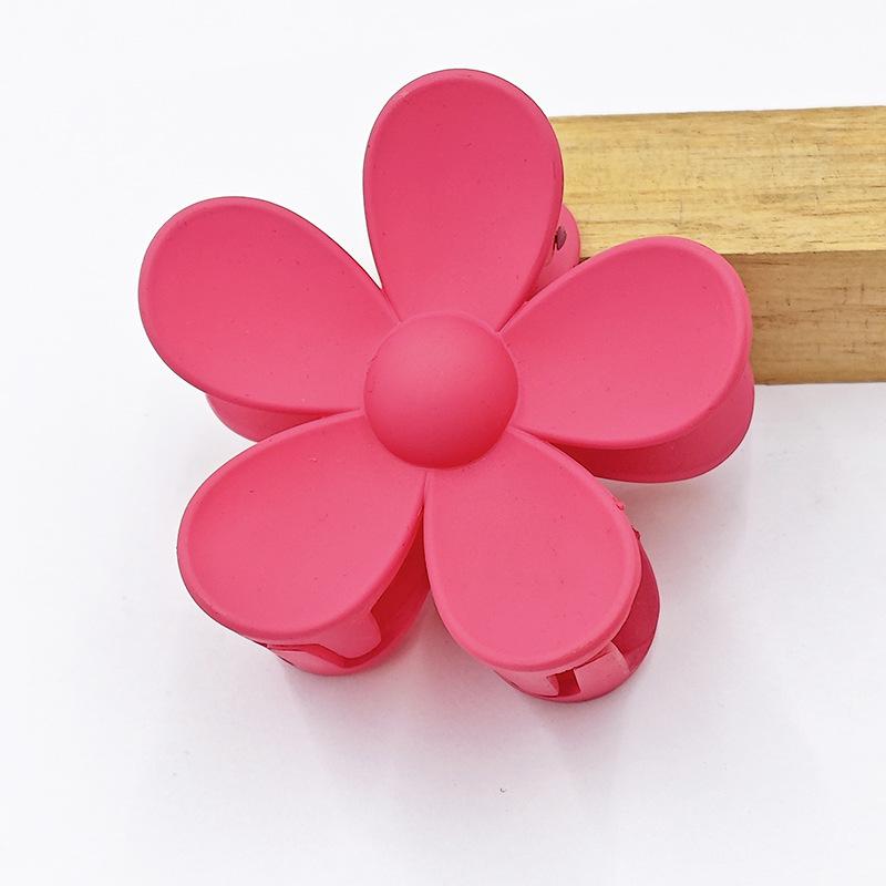 Frosted Flower Claw Hair Clip - Five-Petal Sunflower Updo Accessory