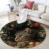 Christmas cat pattern round rug,Carpet Rug for Living Room Bedroom Playroom ,Non-slip Floor Mat,Holiday Gifts and Birthday Gifts.