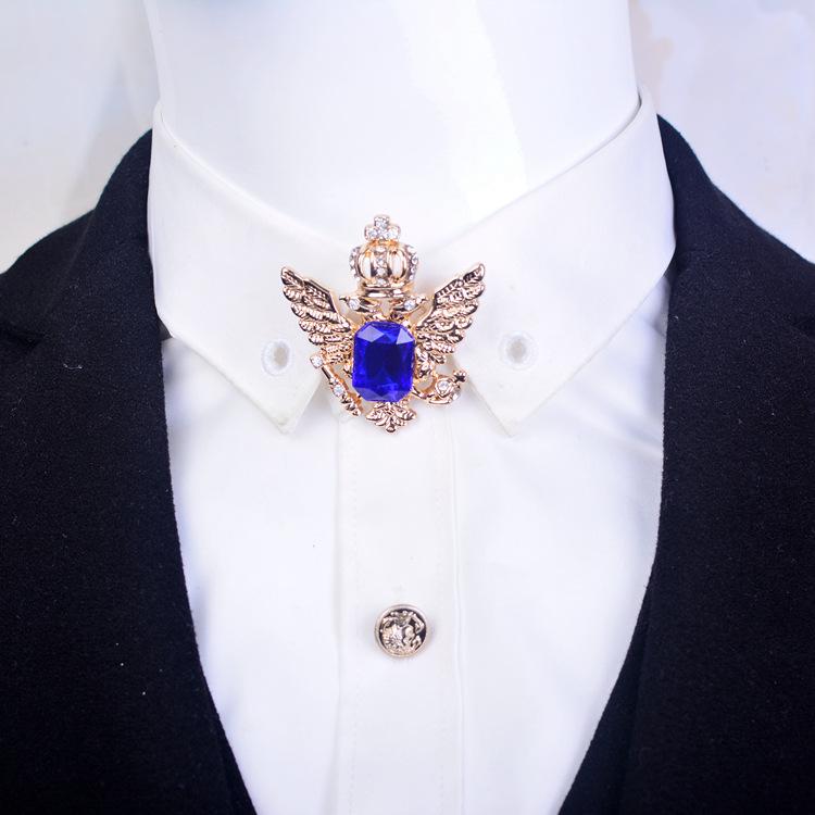 Eagle Pattern Collar Brooch Pin for Men