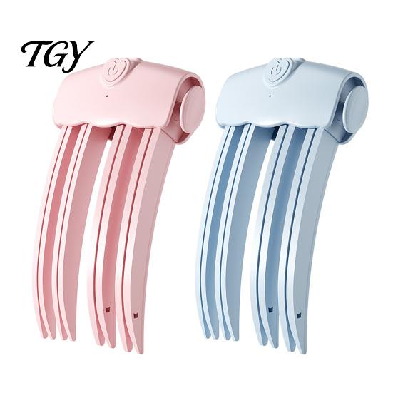 Electric Hair Volumizing Clamp 2Pcs Cordless Heated Volume Clip, Root Lifter Comb for Fine Flat Portable Clip Bangs Styling, USB Rechargeable
