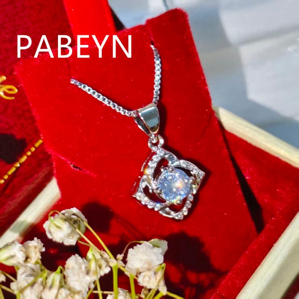 925 Sterling Silver Light Luxury Fashion Lucky Clover Zircon Pendant Necklace Birthday Party Anniversary Gift