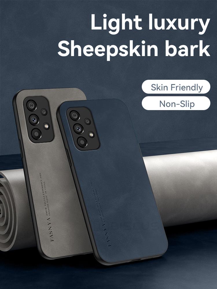 Sheepskin Leather Case For Samsung Galaxy A53 A33 A72 A03 A50 A20 A30 A31 A51 A71 A11 A22 A21S Luxury Shockproof Slim Soft Cover
