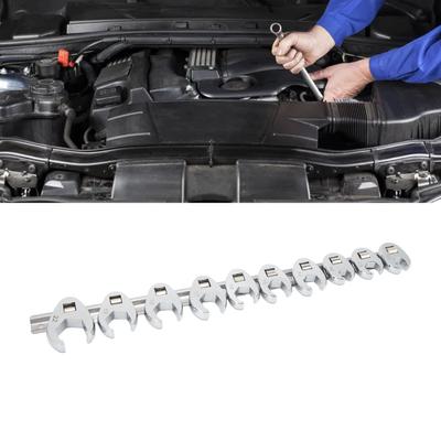 Crows Foot Wrench Set 10mm To 22mm Sizes  Nut Wrench for 3/8in Drive Ratchet Car Maintainence Wrench Set