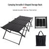 OEING Portable Outdoor Folding Storage Rack & Table