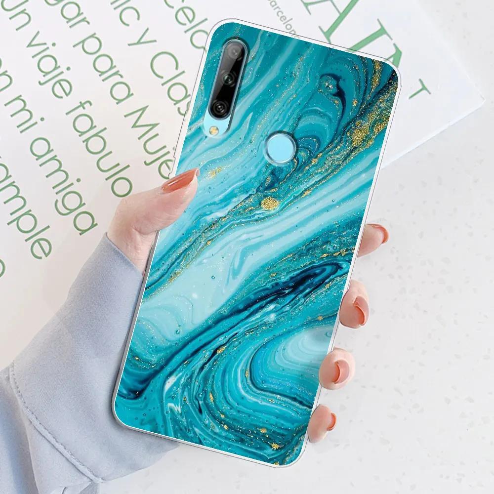 

For Huawei Honor 9X Case Honor 9X STK-LX1 6.59 Watercolor Marble Transparent Cases For Honor9X Cover Honor 9 X Silicone Bumper Honor 9X STK-LX1