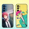 Kusuo Saiki Phone Case For Samsung S25,S24,S21,S22,S23,S30,Ultra,S20,Plus,Fe,Soft Silicone Black Cover