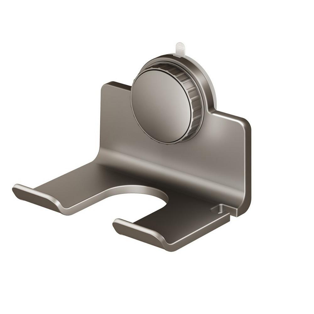 Space Aluminum Hair Dryer Storage Rack Punch Free Hair Blow Dryer Holder  Bathroom