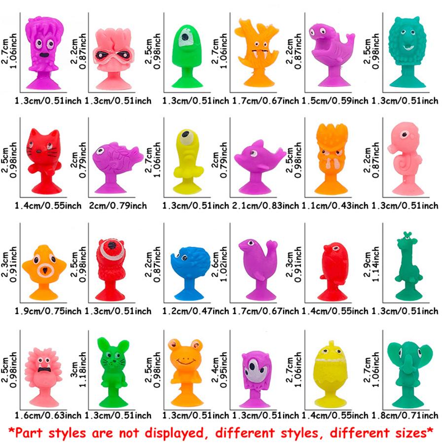 15/25/40pcs 2.5cm Mini Suction Cup Monster Dolls Desktop Ornaments & Cute Decor Gifts Party Favors & Novelty Decor Accessories