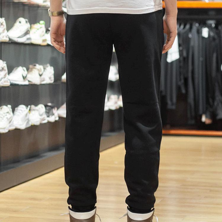 Li Ning Training Series Small Logo Fleece Knit Tapered Sports Pants Men bottoms Black AKLRE49-2