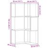 Corner Bookshelf 3 Shelves Sonoma Oak Finish 50 X 50 X 102 Cm Engineered Wood