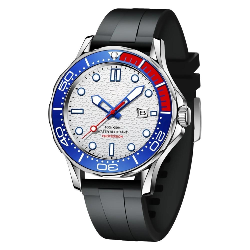 Fashion Men Watch Casual Sport Waterproof Men s Quartz Wristwatches Top Brand Luxury 360° Rotating Bezel Design Watch Men