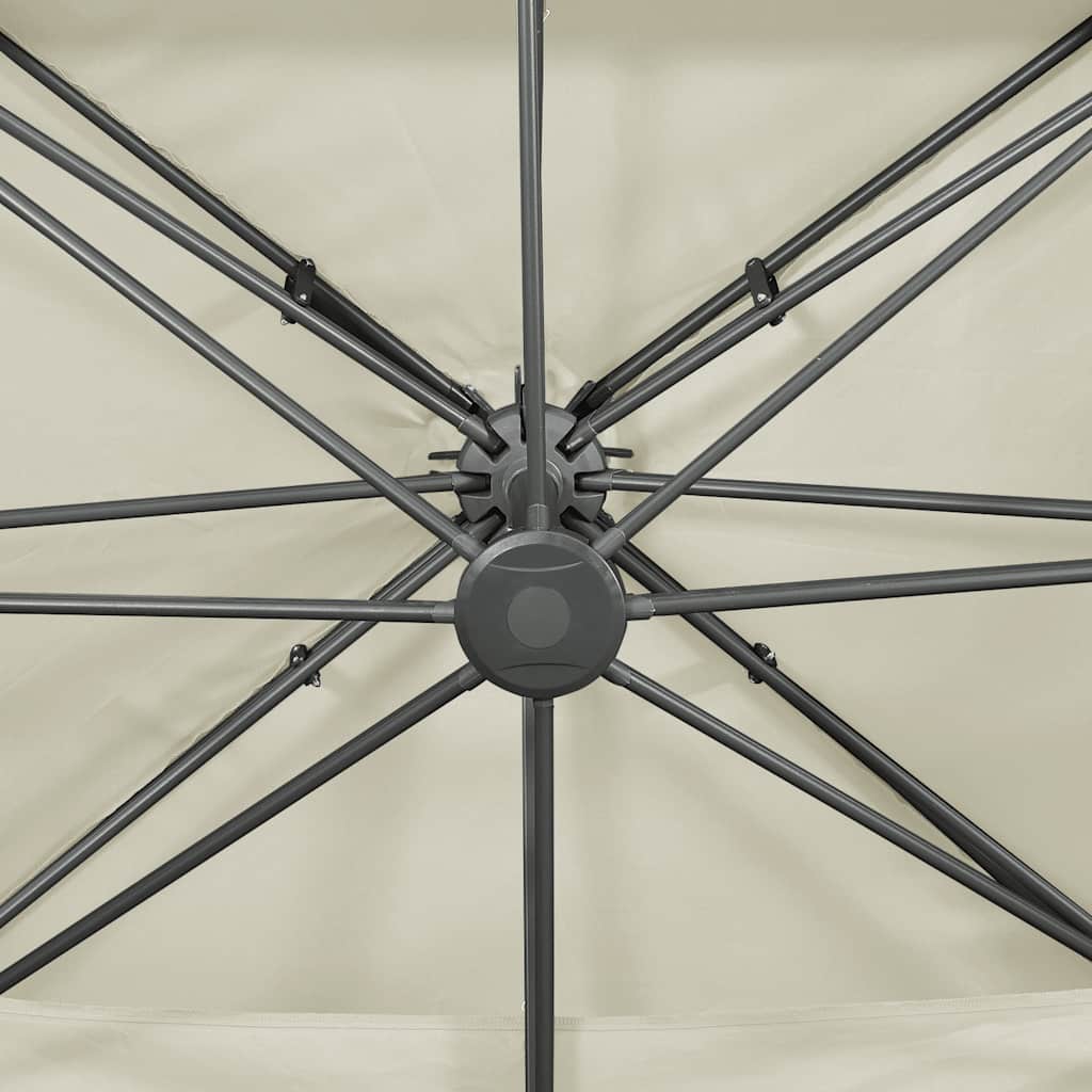 Double Top Cantilever Parasol In Sand 400 X 300 Cm