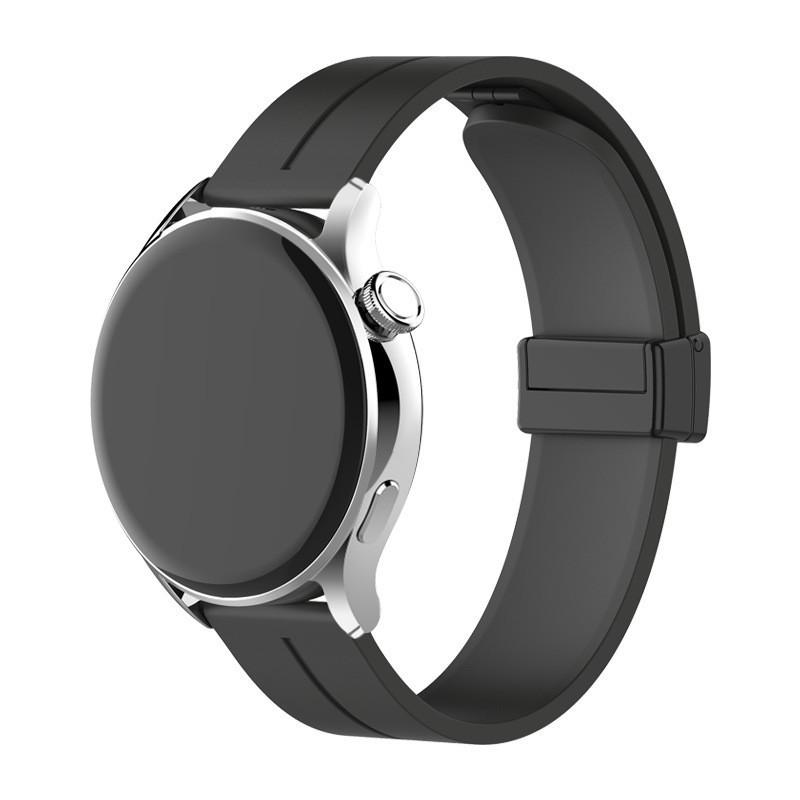 Universal Magnetic Silicone Strap for Huawei GT6 Pro, Samsung 8, Garmin, Xiaomi 20-22mm
