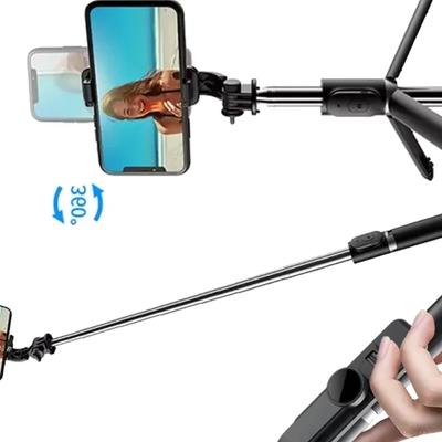 Tragbarer 41-Zoll-Selfie-Stick-Telefonstativ mit kabelloser Fernbedienung, ausziehbarer Stativständer, 360°-Drehung, kompatibel
