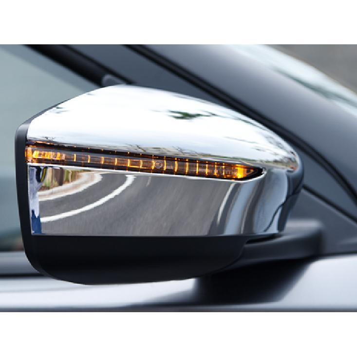 ABS Rearview Mirror Side Lid Cover Trim For 2016- Nissan Kicks 2pcs Chrome