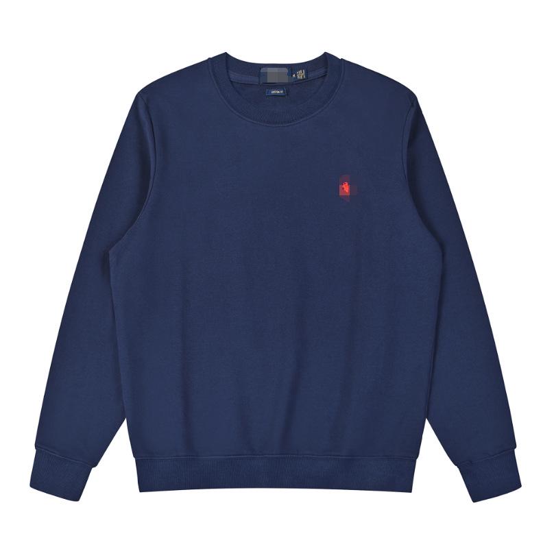 Men's Slim Fit Pure Cotton Long Sleeve Polo with Horse Embroidery