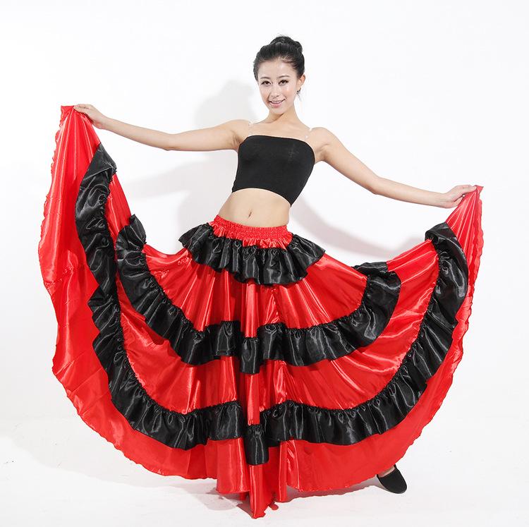 

Spanish Bullfighting and Belly Dance Skirt: Large Hem Performance Costume One size (length 90)