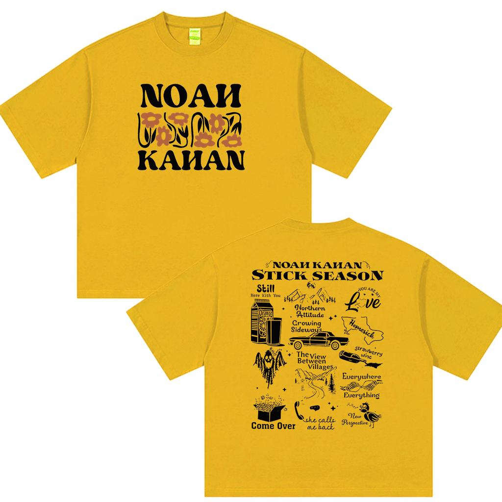 Noah Kahan Stick Season Tour 2026 Print T Shirt Unisex Women Casual Fashion Oversized Cotton Tshirt Vintage Harajuku Clothing Tees