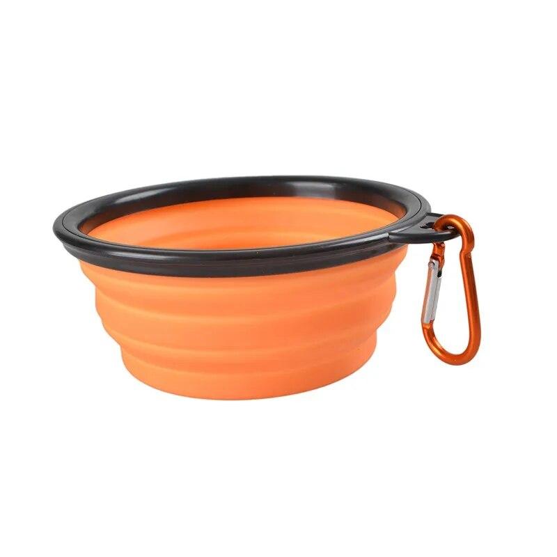 Cute Puppy Pet Travel Bowls Πτυσσόμενο μπολ τροφοδοσίας από σιλικόνη Φορητή τροφοδοσία πιάτων για γάτες για σκύλους