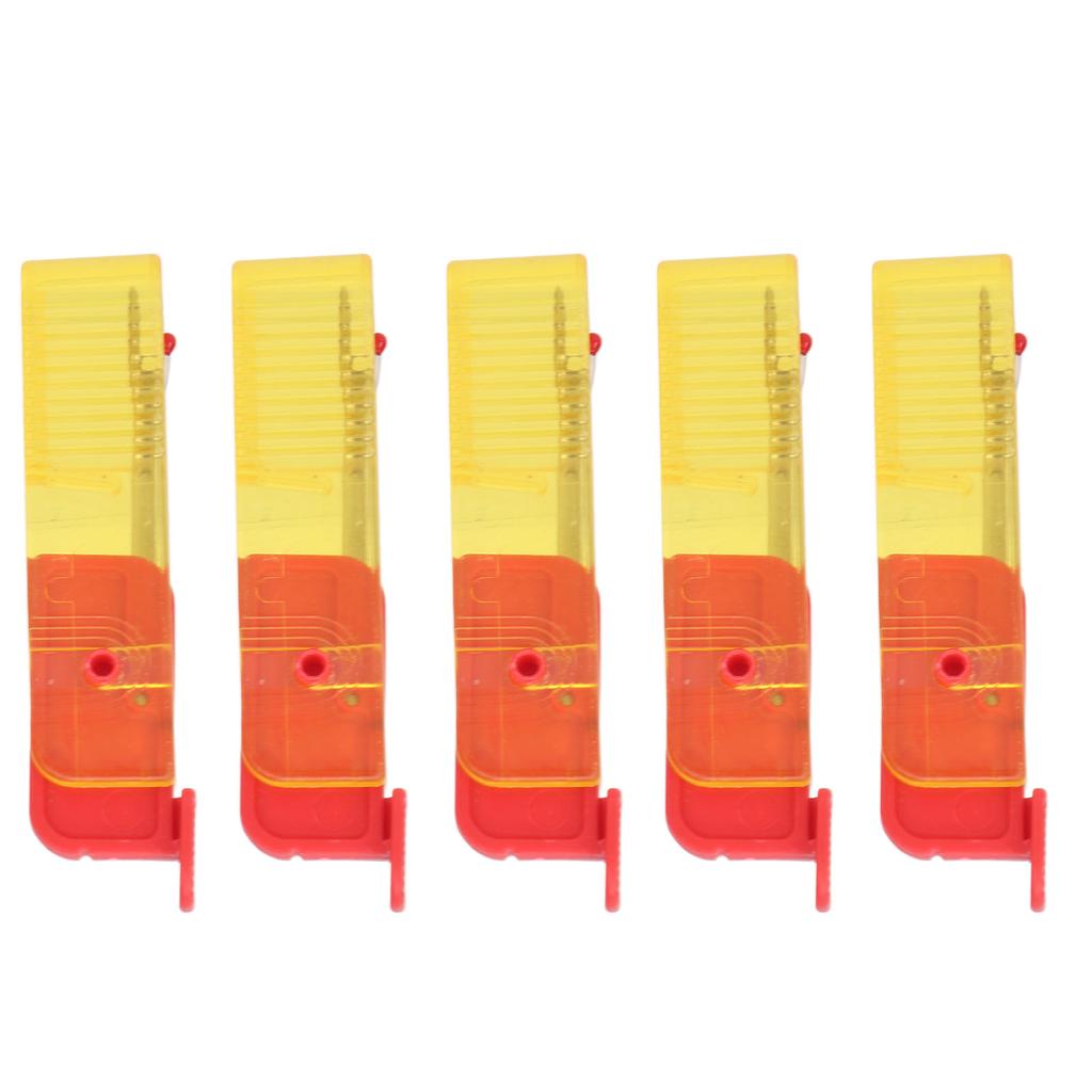 5pcs Folding Seam Rippers Steel Portable Thread Remover Seam Rippers Tool with Clear Hat for Sewing Crafting Yellow