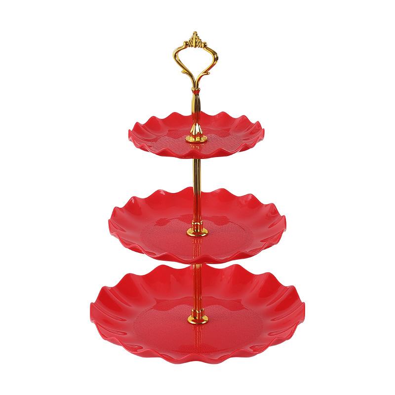 3 Tier Cupcake Stand Holder, Plastic Cup Cake Stand Towel With Tiered Serving Tray For Cupcakes, Donuts, Fruits And More