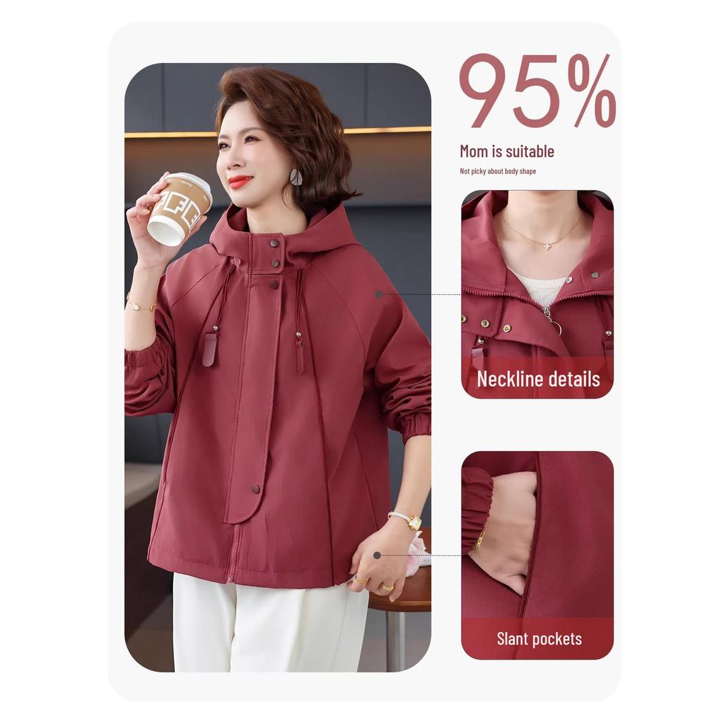 Elegant Spring Windbreaker for Mature Women 2026