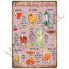 Metal Sign Vintage Tin Sign Decorations Gin  Tonic Cocktail Plate Decorative Poster Plaque Retro Bar Kitchen Home Wall Decor