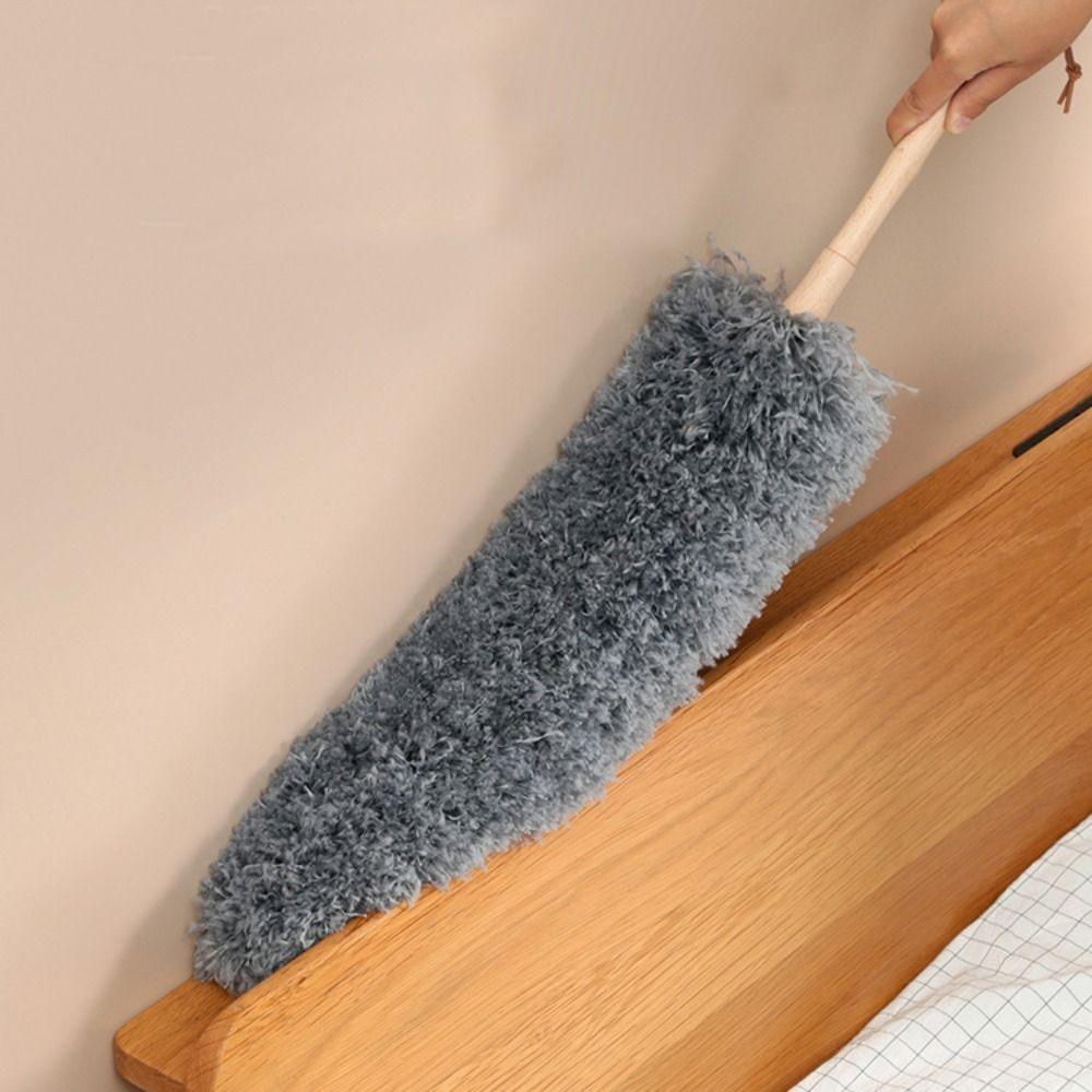 Flexible Dust Cleaner Wooden Handle Microfiber Duster Cleaning Tools Dust Brush  Car