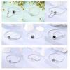 925 Silver Clover Butterfly Snowflake Bracelet Bracelet Fit Original Charm Bead DIY Design Jewelry Women