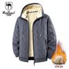 VANCAMEL Men's Fleece-Lined Hooded Casual Winter Jacket