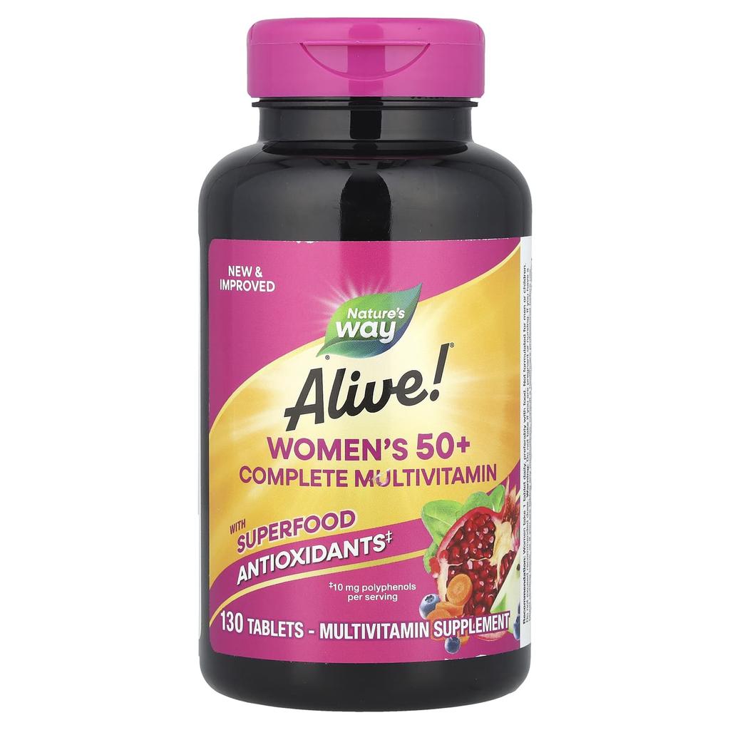 Nature'S Way, Alive! Complete Multivitamin for Women Over 50, 130 Tablets
