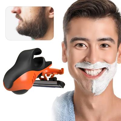 Manual Fast Bald Hair Clipper Ergonomic Bald Razor Compatible with HB4/HB6 Blades Portable Scalp Facial Hair Trimmer Travel-Friendly Haircut Kit