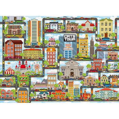 500 Piece Jigsaw Puzzle - Cats Town, Popular Korean Puzzle