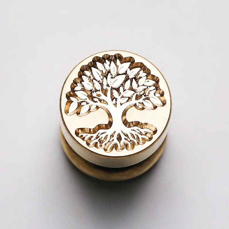 Seal Wax Seal Stamps Head Stamp Retro Metal Plant Seal Floral Plants Scrapbooking Stamps Craft Diy Wedding Decorative Invitation