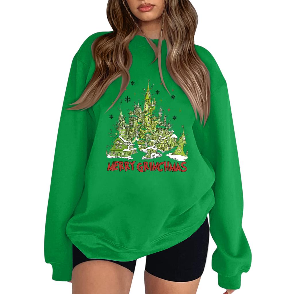 Crewneck Sweatshirt For Women Fall Graphic Sweatshirts Vacation Long Sleeve Drop Shoulder Pullover